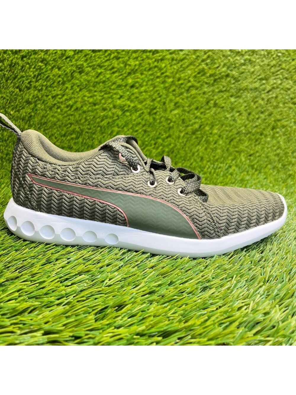 Puma Carson 2 Womens Size 7.5 Army Green Athletic Running Walking Shoes Sneakers